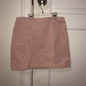 Pink mini skirt